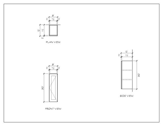 Upper Cabinet, 30" High