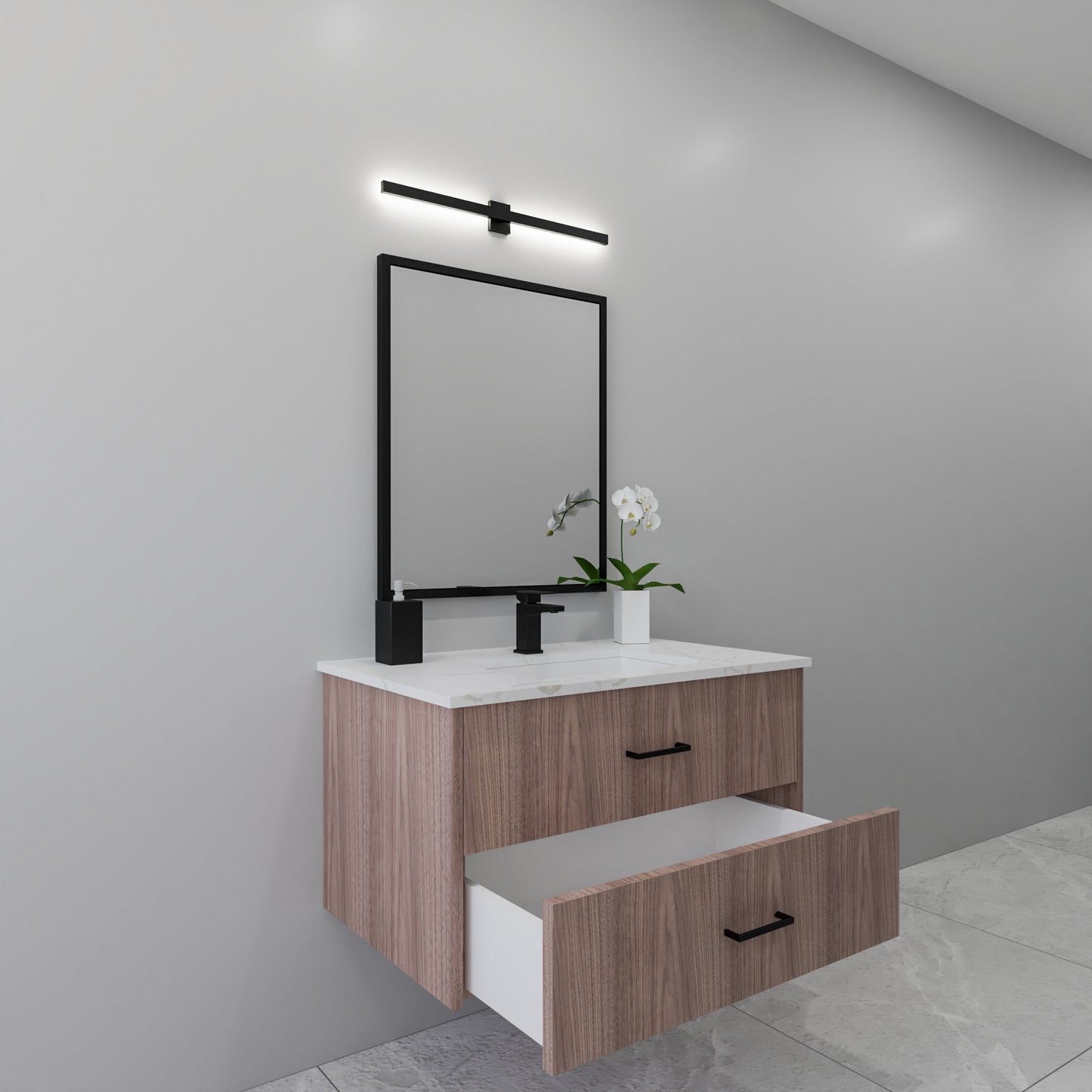 36" Walnut Vanity