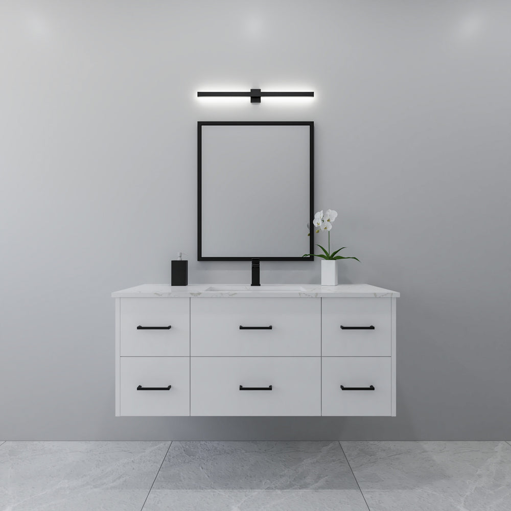 48" painted floating bathroom vanity