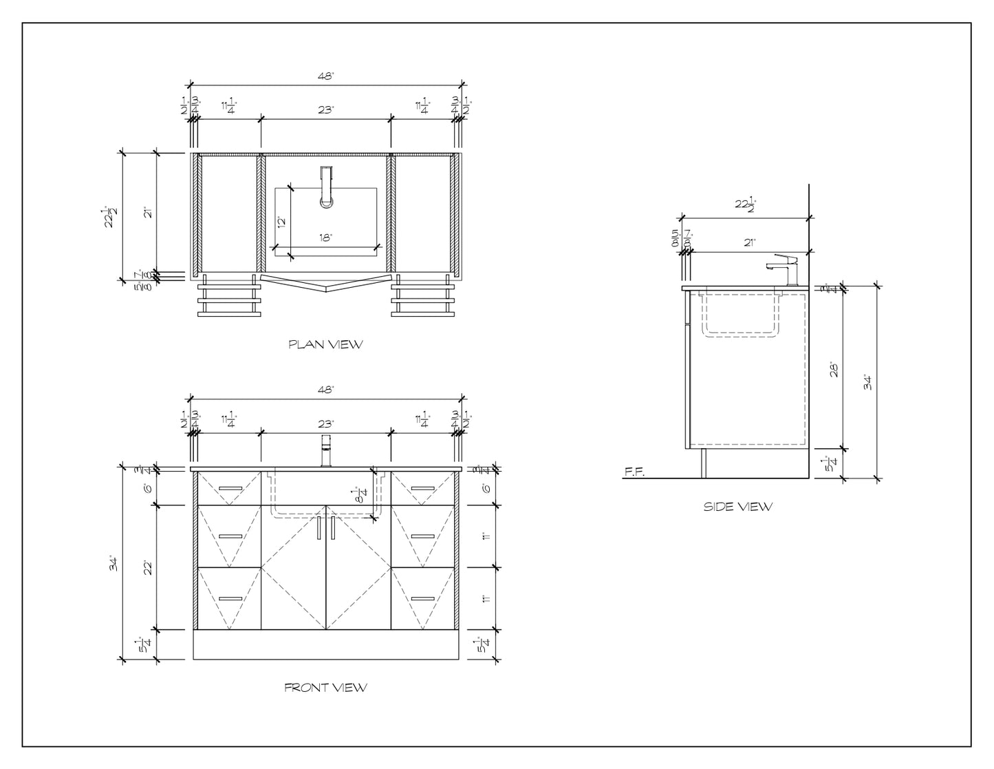 48" Oak Vanity