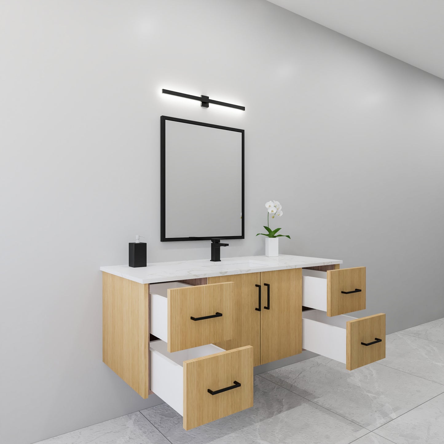 54" Oak Vanity