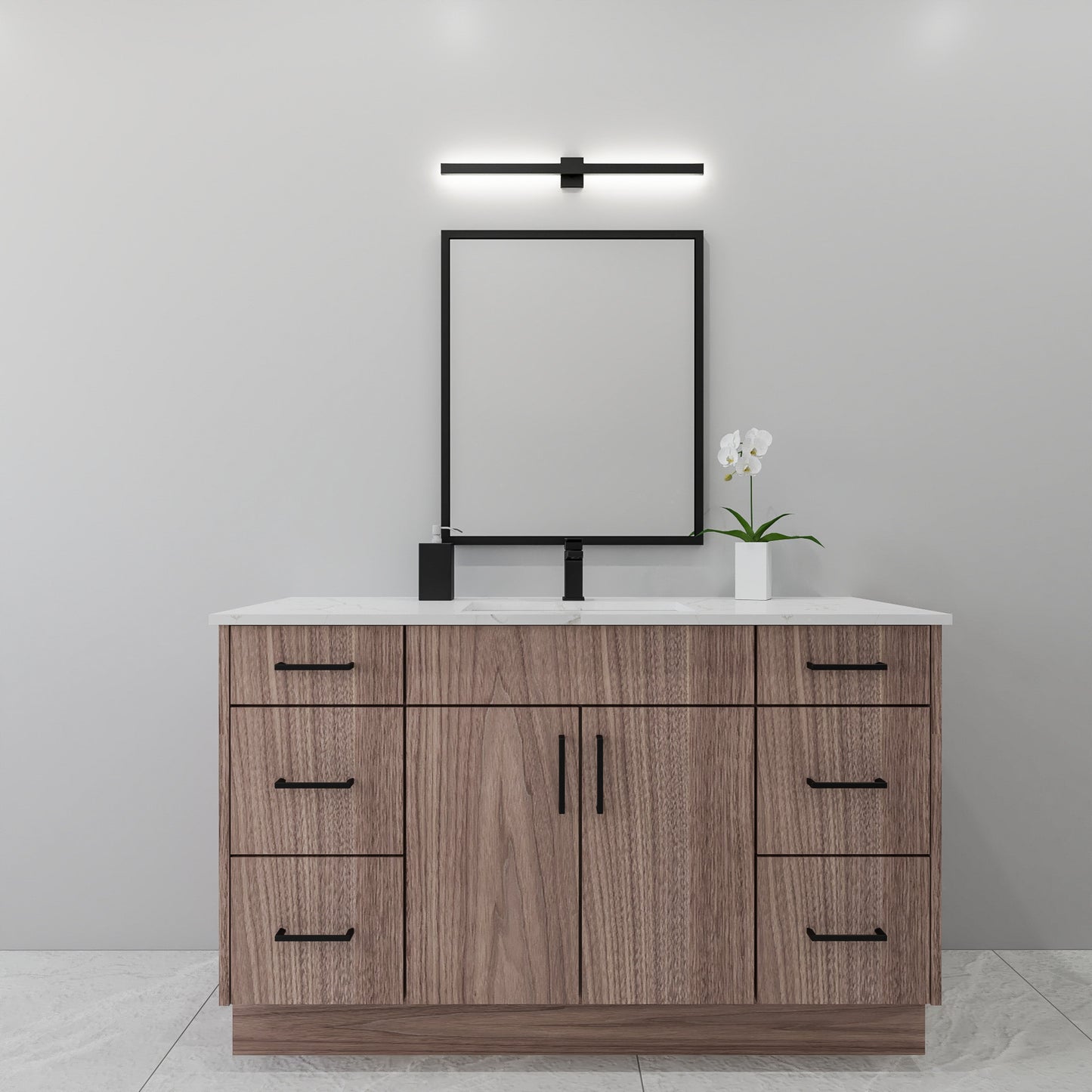 54" Walnut Vanity
