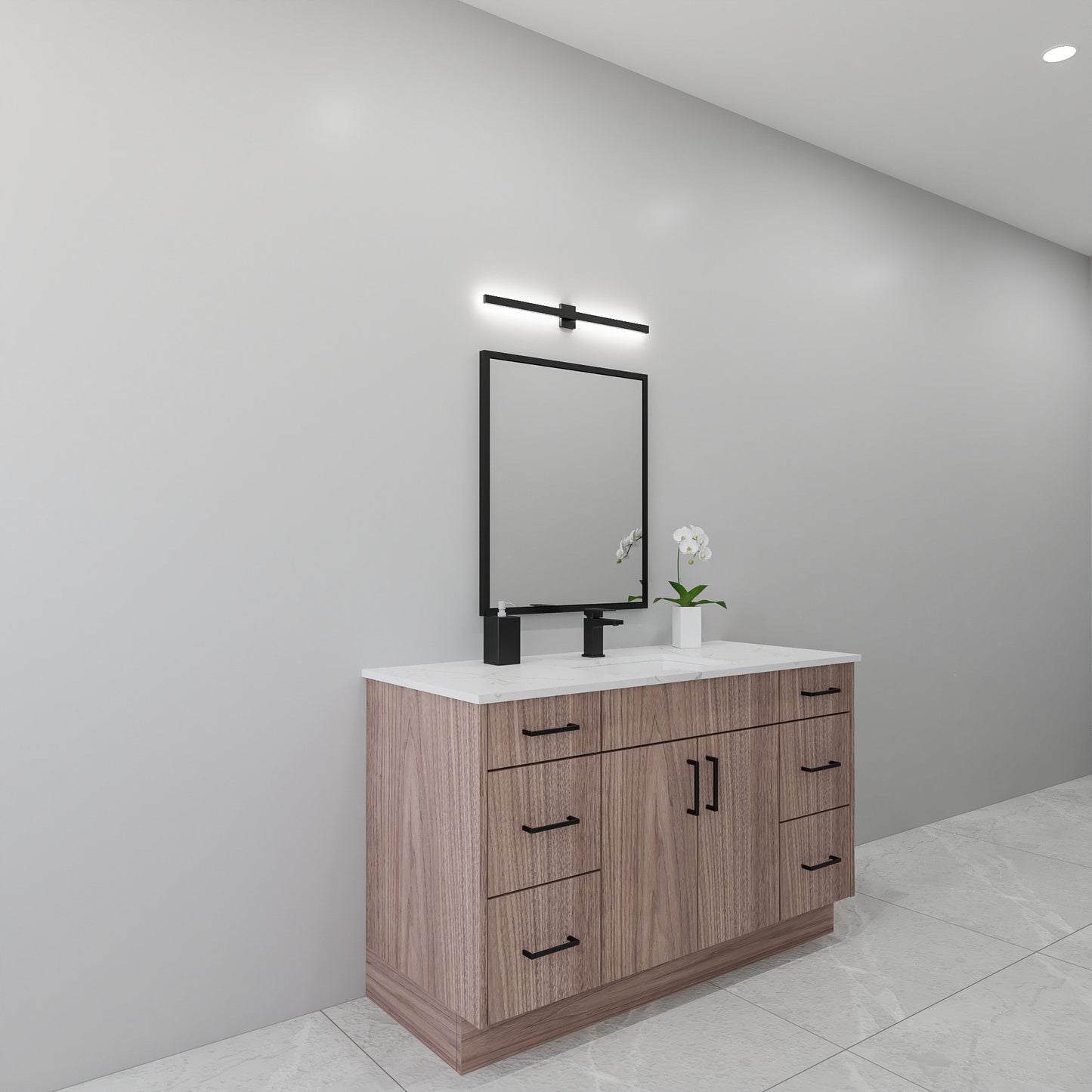 54" Walnut Vanity