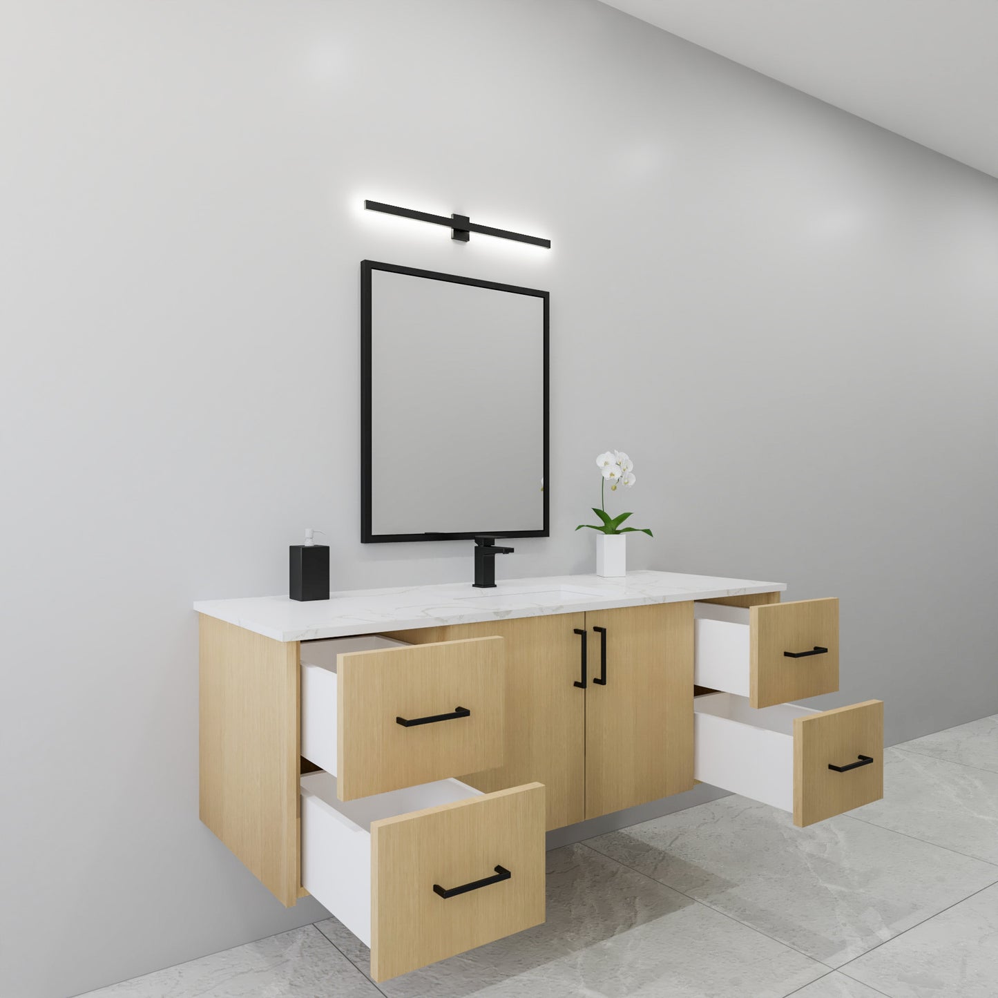 60" Oak Vanity