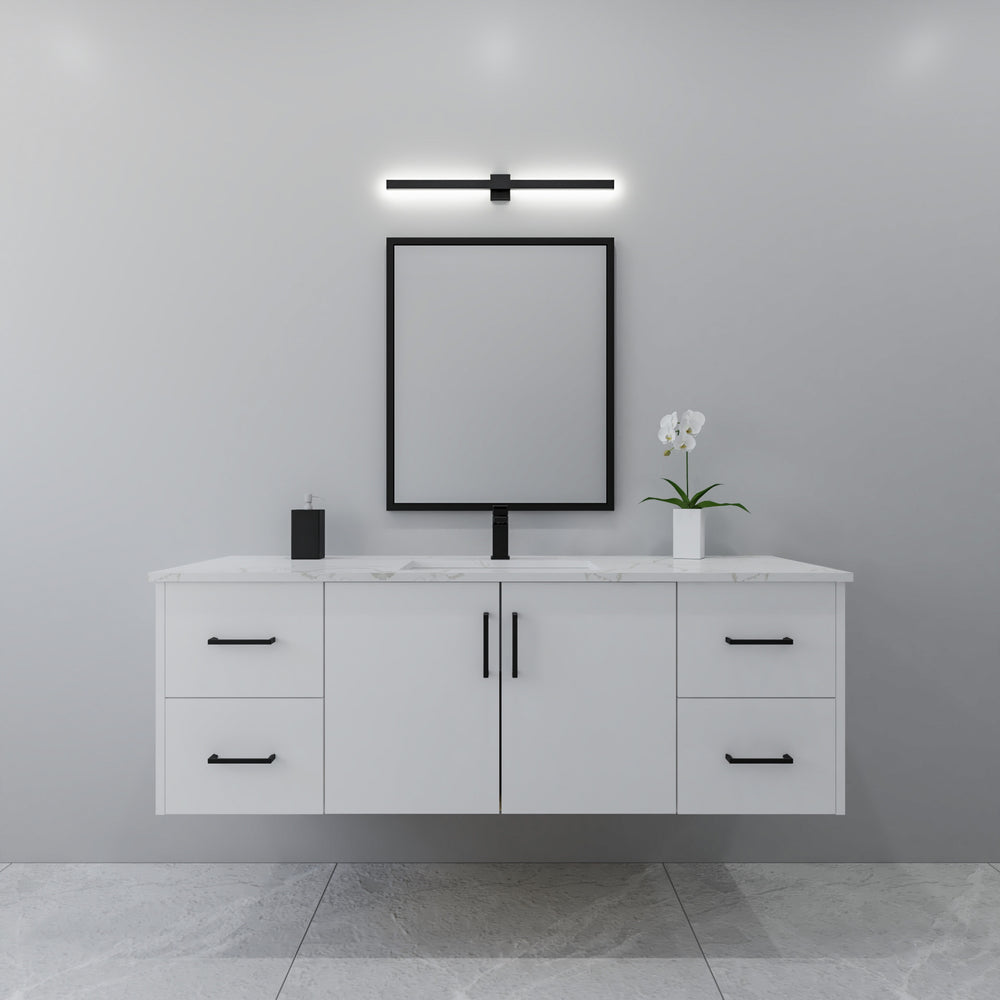 60" painted floating bathroom vanity