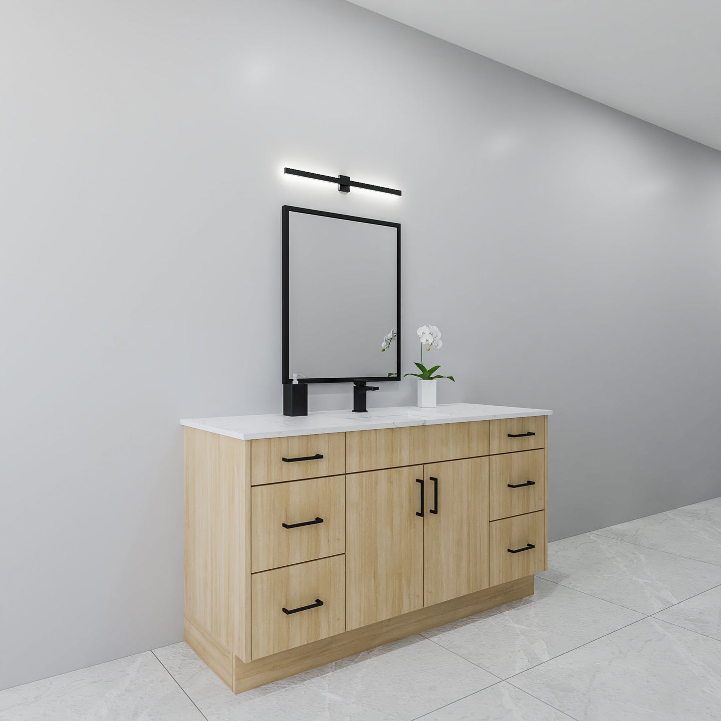 60" Oak Vanity