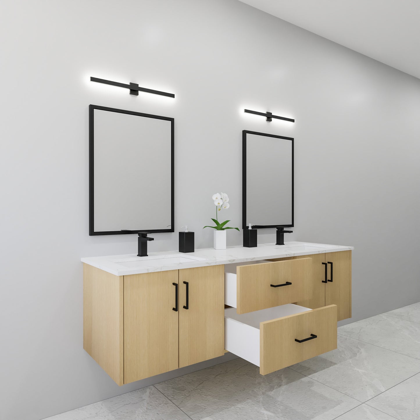 72" Oak Vanity