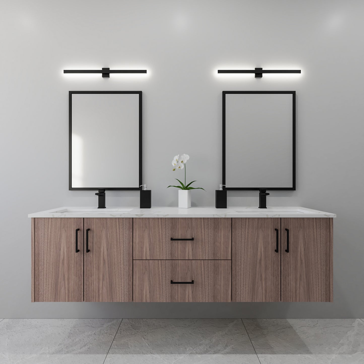 72" Walnut Vanity