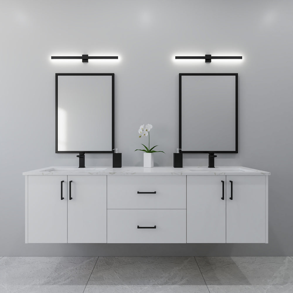 72" painted floating bathroom vanity