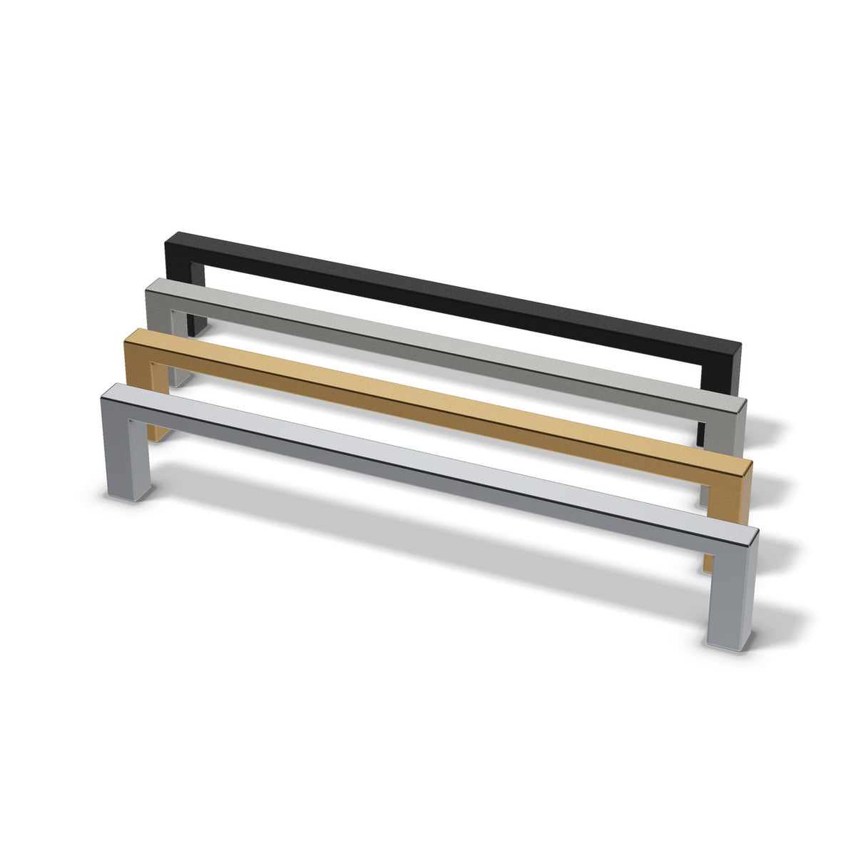 Ledger Bar Pull, 202mm, in all four finishes