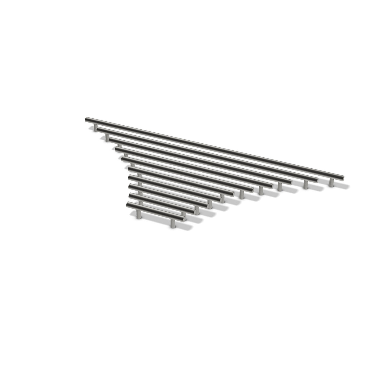 Arbor Bar Handle sizes, brushed nickel
