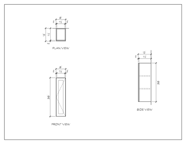 Upper Cabinet, 36" High