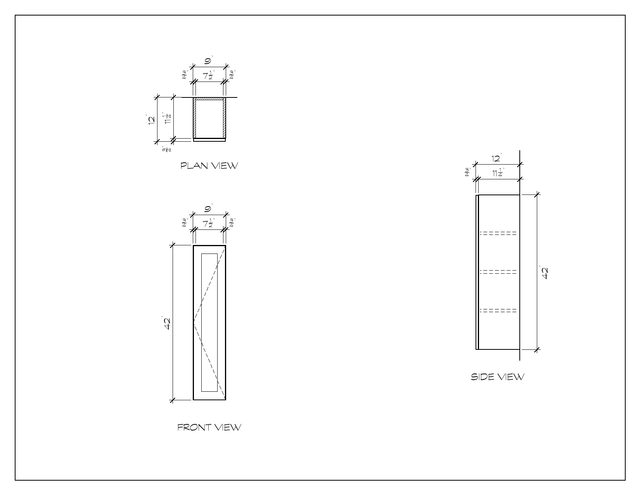 Upper Cabinet, 42" High