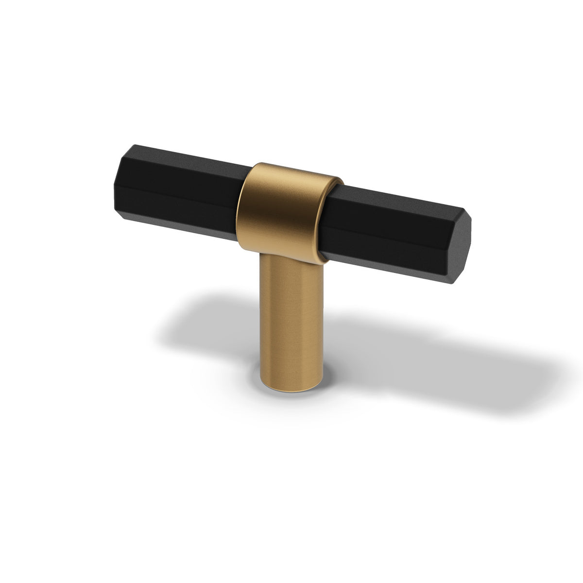 Hollis Knob, black and brass